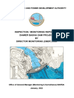 Inspection / Monitoring Report of Diamer Basha Dam Project BY Director Monitoring (DBDP) M&S
