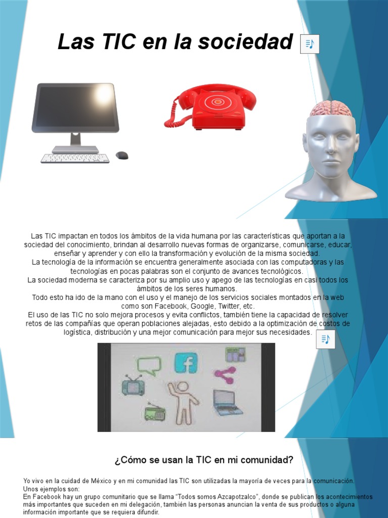 Las TIC en La Sociedad | PDF | Tecnología de información y ...