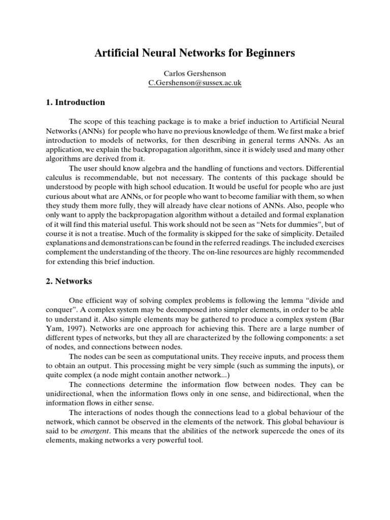 Artificial Neural Networks | PDF | Artificial Neural Network | Cybernetics