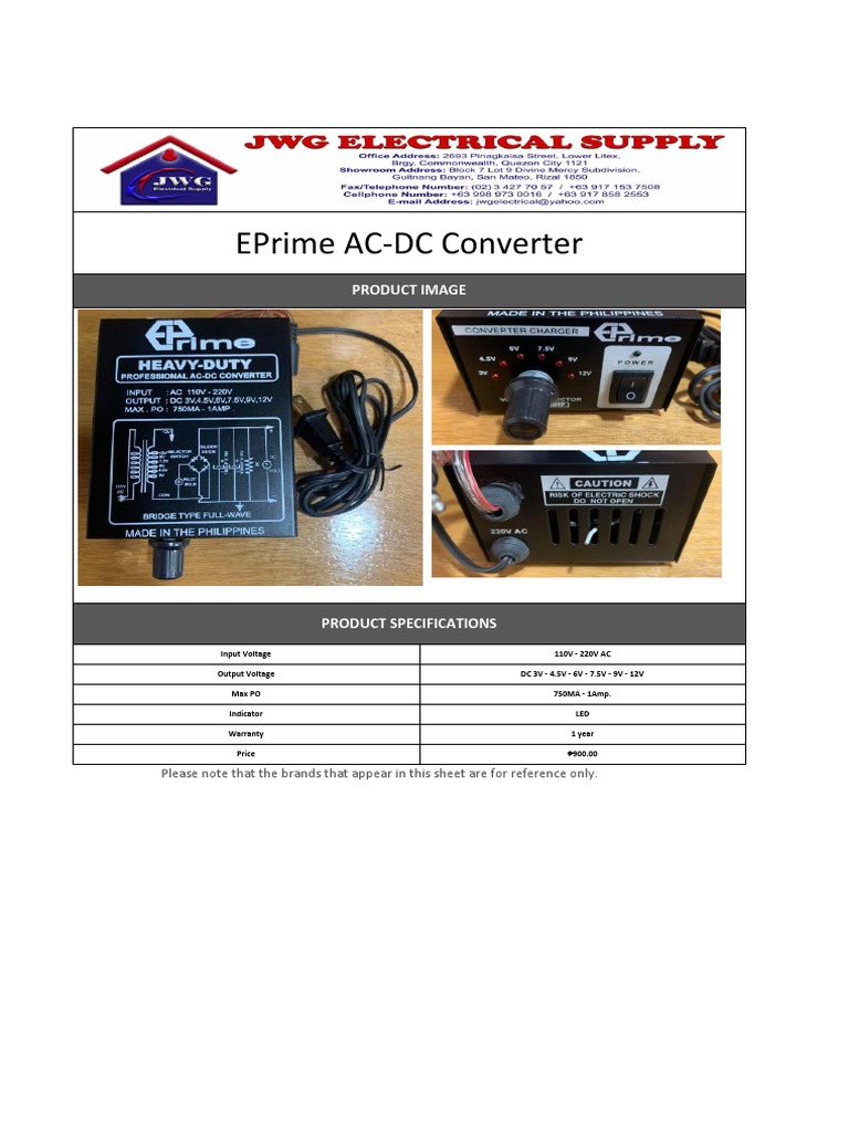 EPrime ACDC Converter PDF
