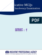 Indicative MCQS: For Limited Insolvency Examination