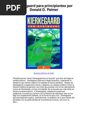 Kierkegaard Para Principiantes Por Donald D Palmer - 