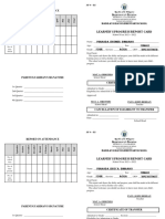 Report On Attendance: Learner'S Progress Report Card