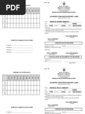 REPORT CARD