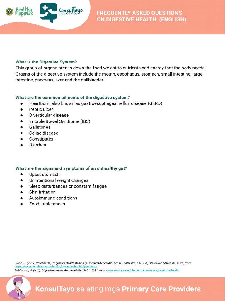 Digestive System: Health FAQs and Tips | PDF | Gastrointestinal Tract ...