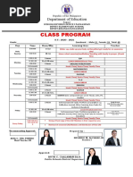 Class Program and Teachers Program