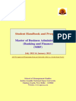 MBF Student Handbook and Prospectus