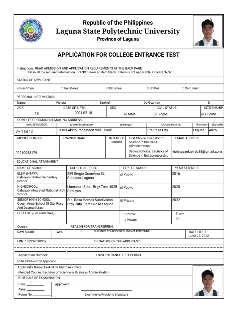 Print Application Form | PDF