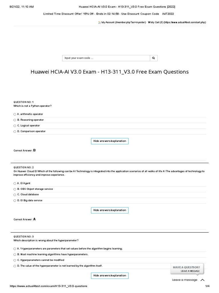 H12-311_V3.0 Zertifizierungsfragen
