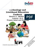 Technology and Livelihood Education Cookery: Prepare Salad and Dressing
