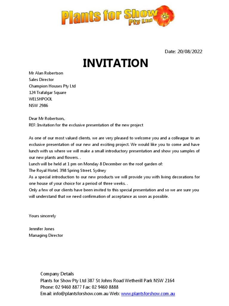 Mail merge letter | PDF