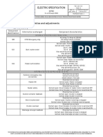 Electric Specification: 1. Components Characteristics and Adjustments