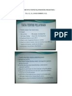 Jadwal Dan Tata Tertib Pelatihan Mu