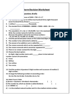 Grade 5 - Pre-Midterm Revision Worksheet