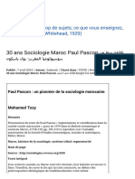 30 Ans Sociologie Maroc Paul Pascon تلاثون سنة من سوسيولوجيا المغرب: بول باسكون - Anthropos.hira
