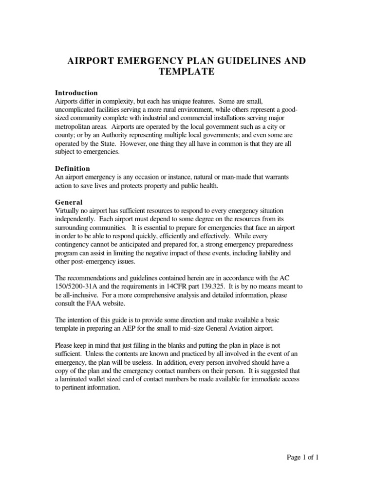 Airport business plan template image