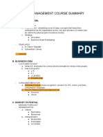 Design Management Course Summary