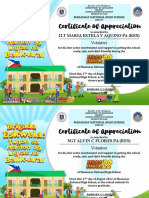 Brigada Eskwela Certificate of Participation and Plede of Commitment Booklet