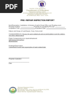 Pre Repair and Post Repair Inspection Report | PDF