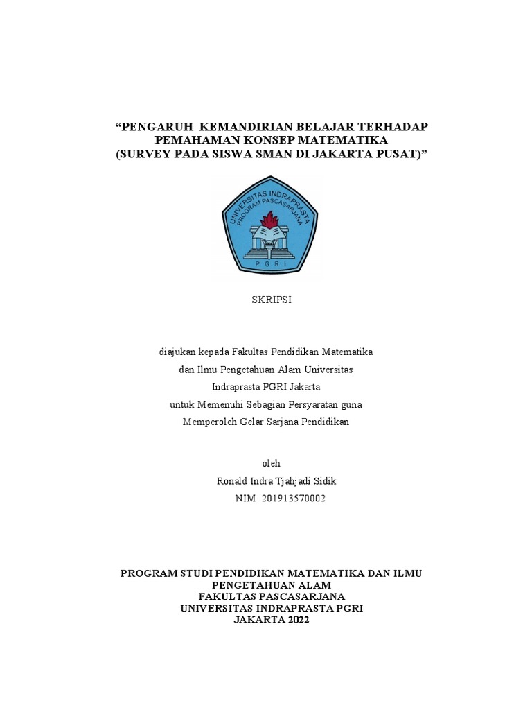 Kemandirian Belajar dan Matematika | PDF