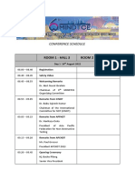 Conference Schedule: Room 1 Hall 3 Room 2 - Luxor 1 & 2