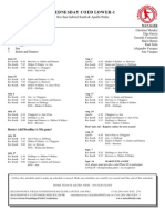 Chuggerz Schedule 2011