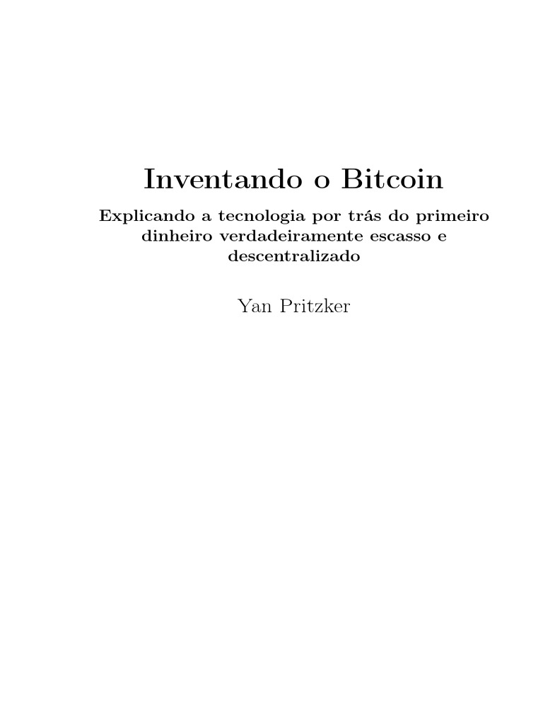 Inventando o Bitcoin | PDF | Bitcoin | Dinheiro