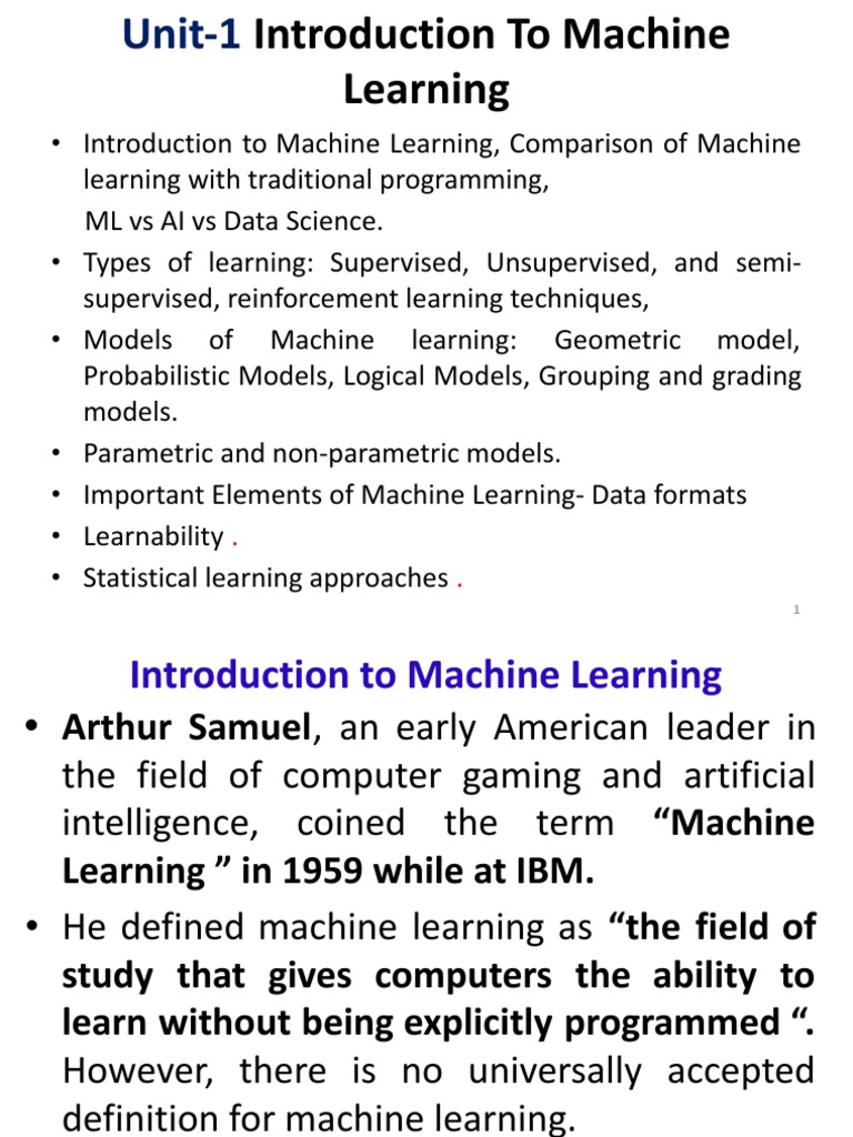 Introduction to Machine Learning Fundamentals | PDF | Machine Learning ...