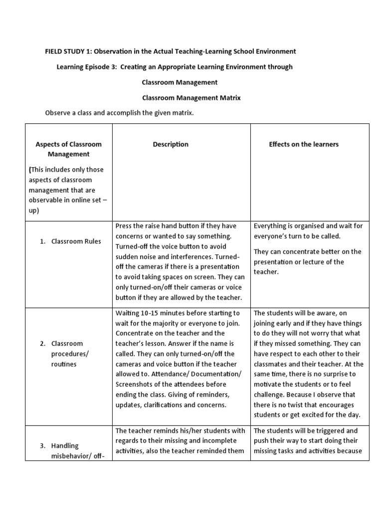 FS1 Episode 3 Download Free PDF Classroom Teachers