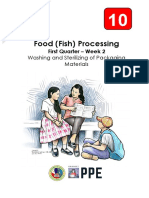 Food (Fish) Processing: Washing and Sterilizing of Packaging Materials