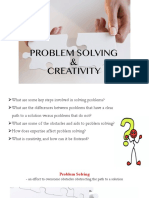 Problem Solving and Creativity