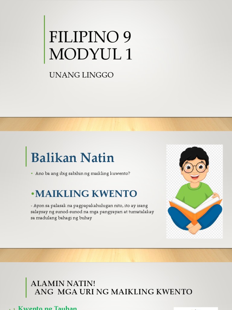 Filipino 9 Modyul 1 Pdf Pdf