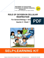 Role of Oxygen in Cellular Respiration: For General Biology 1/ Grade 11 Quarter 2 / Week 7