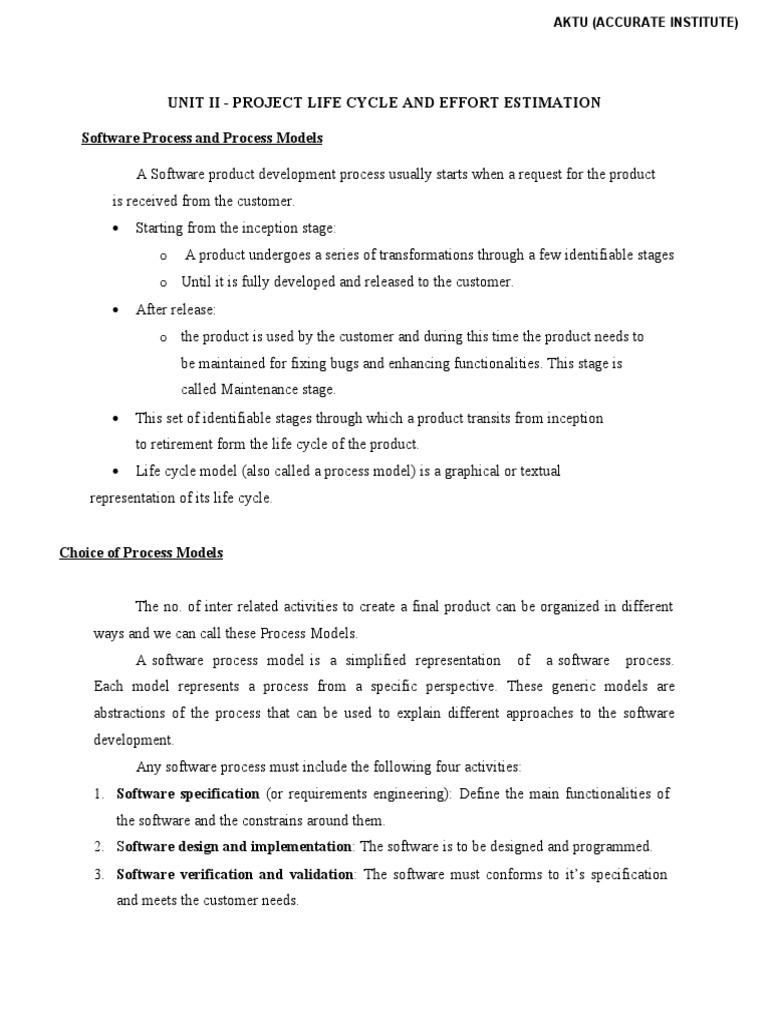 Spm Unit 2 Notes Pdf Agile Software Development Computing