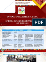 Lumigo School Readiness For S.Y 2022-2023