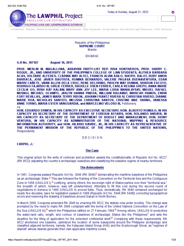 Constitution Statutes Executive Issuances Judicial Issuances Other