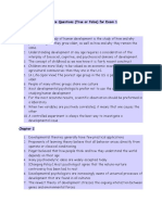 Practice Questions (True or False) for Exam 1