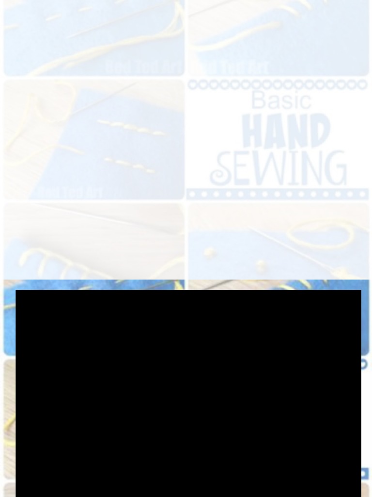 Basic Hand Sewing Stitches PDF Seam (Sewing) Sewing
