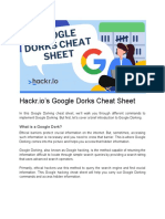 Google Dorking Cheat Sheet