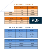 Jadwal Piket Kelas