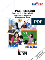 MAPEH (Health) : Quarter 1 - Module 5: Consumer Health: Consumer Law