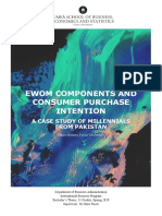How eWOM Components Impact Purchase Intentions of Millennials in Pakistan