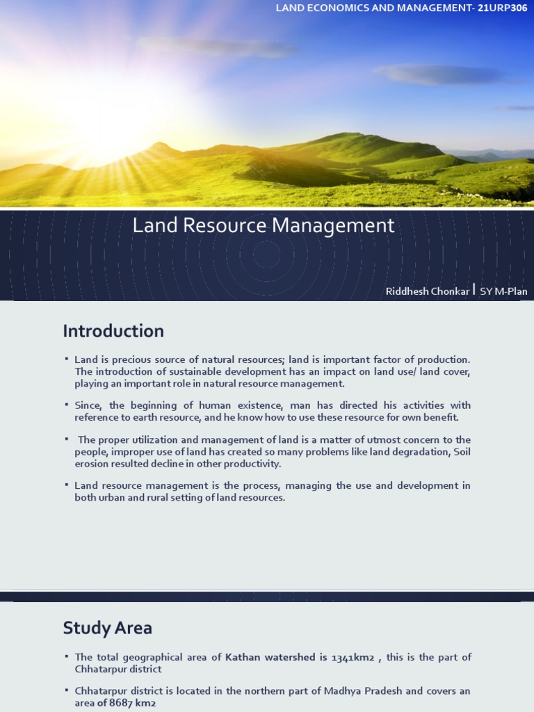 Sustainable Land Resource Management | PDF | Resource | Agriculture