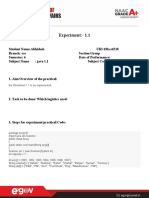 Worksheet 1.1 Java