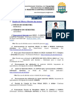 RESUMO DO CALENDÁRIO UFT - 2022 - 2 - Graduação EaD - Com Links e Tutoriais para Os Processos Acadêmicos