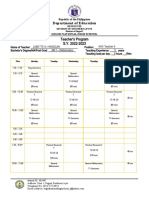 Teachers Program Template