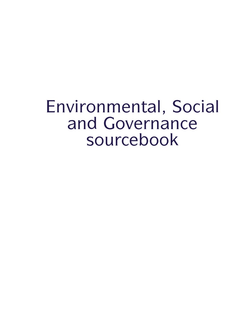 ESG Handbook FCA UK PDF Business Economies