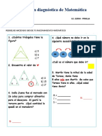 2do Evaluación Diagnóstica Mat Pinilla