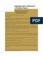 Dismissal Case Sample Position Paper