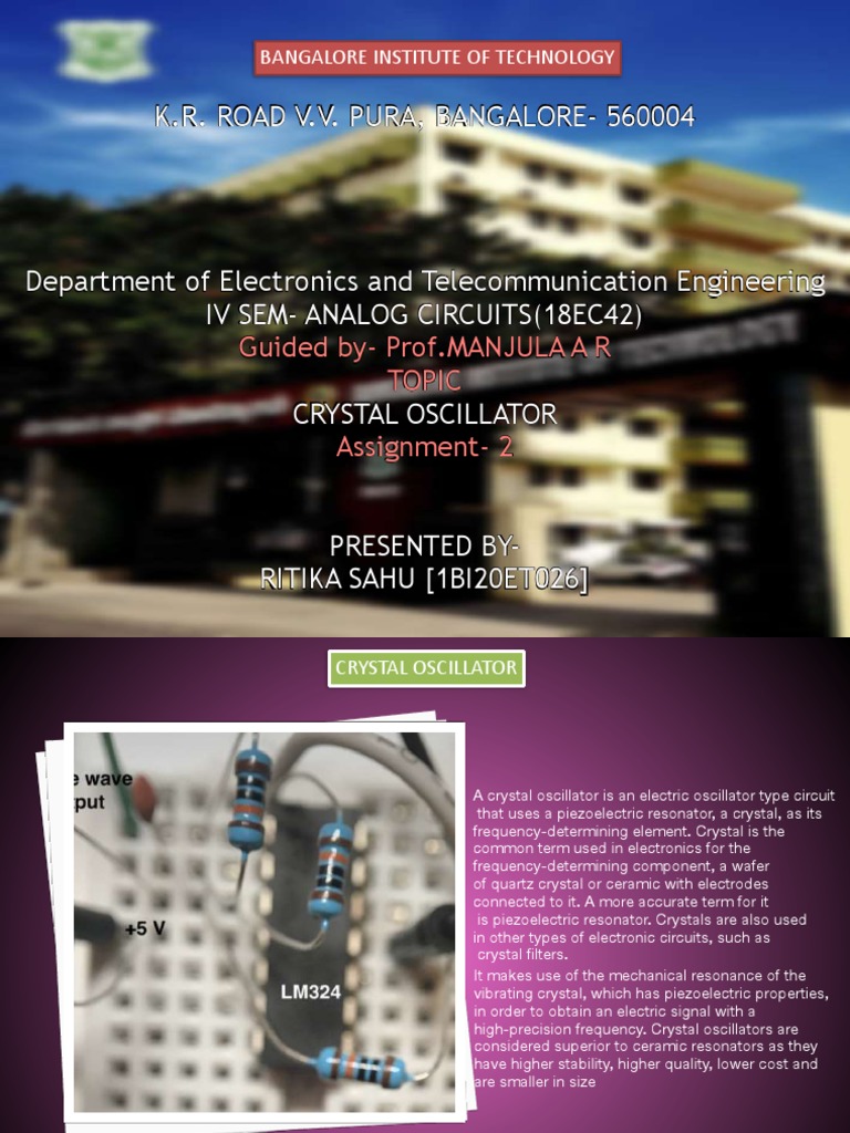 AcPpt On Crystal Oscillator PDF Capacitor Electrical Network